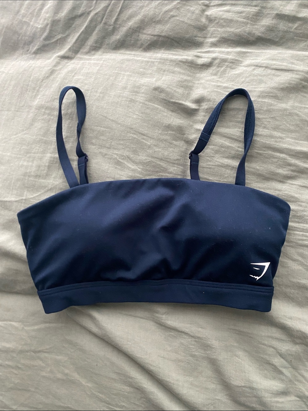 Women's Navy Blue Sports Bra, removable straps